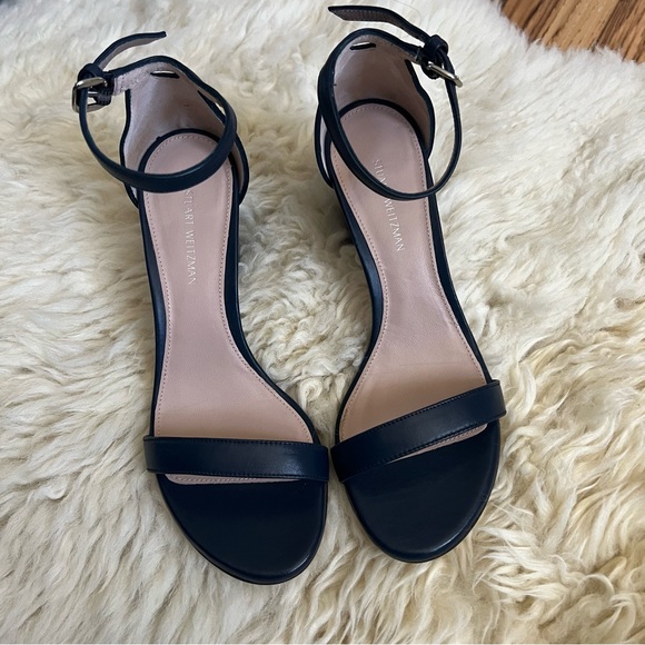 Stuart Weitzman Nearlynude Size 5.5 in Nice Blue Nappa Brand New - Picture 7 of 16